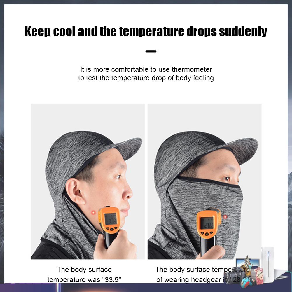 Mũ trùm đầu rộng vành che cổ bằng sợi Viscose thoáng khí nhanh khô chống nắng khí đi xe đạp/câu cá