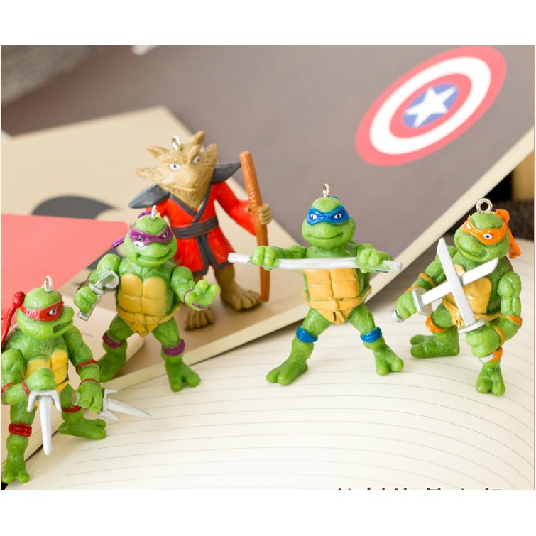 Set 6 Mô Hình Mô Phỏng Ninja Rùa Dễ Thương