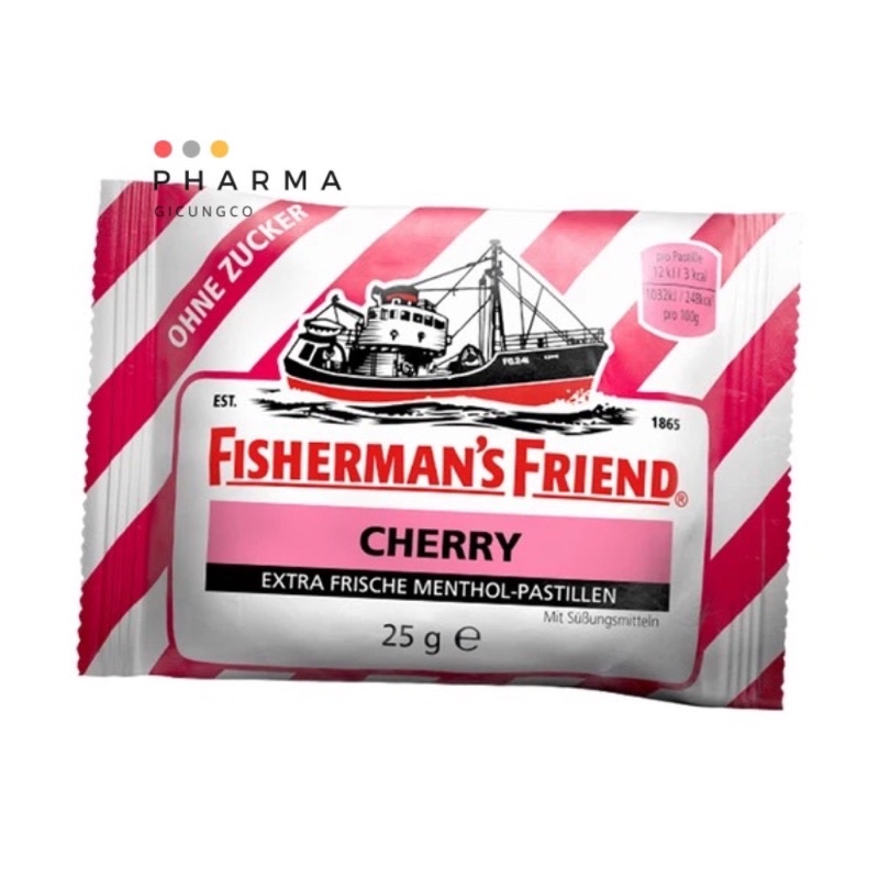 Kẹo Cay Con Tàu Giảm ho Thông họng Không Đường FISHERMAN'S FRIEND 25g nhiều mùi vị - Maxpharmacy