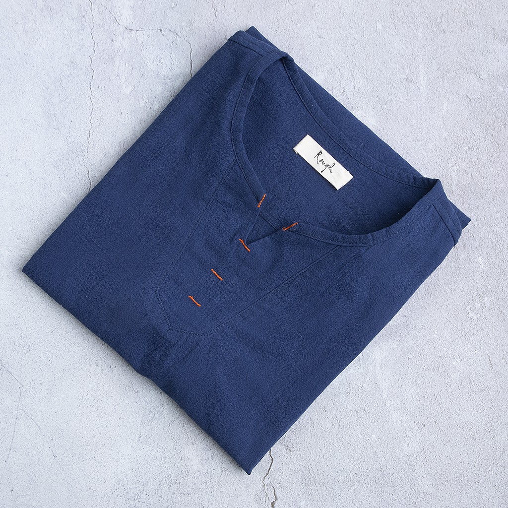 Áo nam cộc tay vải linen Rough