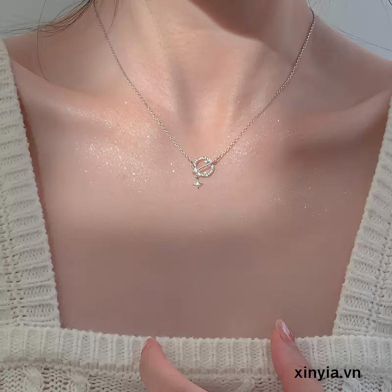 Vòng cổ Mặt Hình Hành Tinh Mặt Trăng Ngôi Sao Pha Lê Thời Trang Cho Nữ