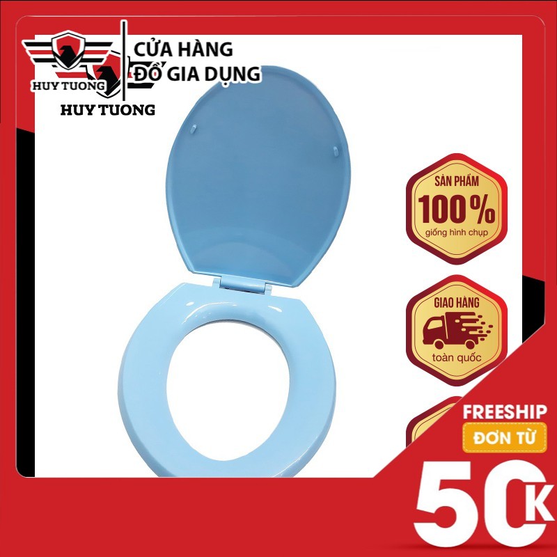 Bộ nắp bàn cầu, bồn cầu nhà vệ sinh WC cao cấp Hùng Anh cao cấp - Huy Tưởng