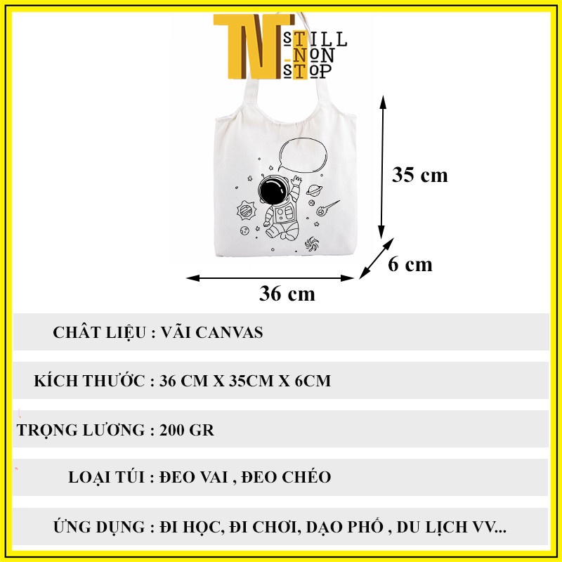 Túi tote đeo vai đeo chéo túi vải canvas giá rẻ đẹp đi học ULZZANG XUONGMAITNT N12