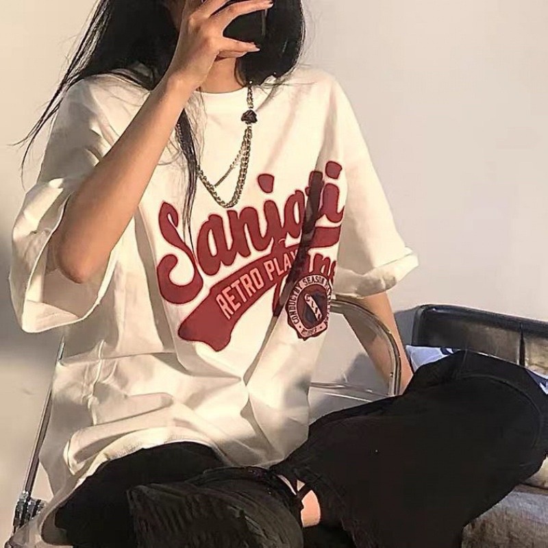 [ Rẻ vô địch ] Áo thun cotton tay lỡ dáng rộng unisex - Sangita