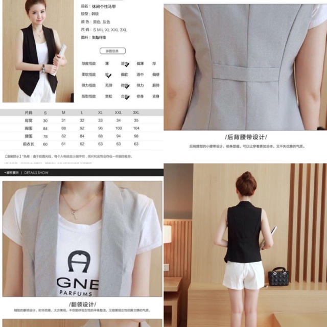 (Ảnh thật) ORDER Áo vest gile nữ style Hàn Quốc