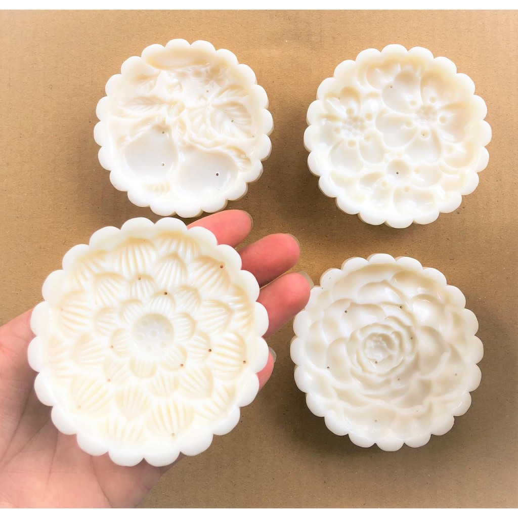 Khuôn Nén Lò Xo 4 Mặt  Làm Bánh Trung Thu 150 Gram