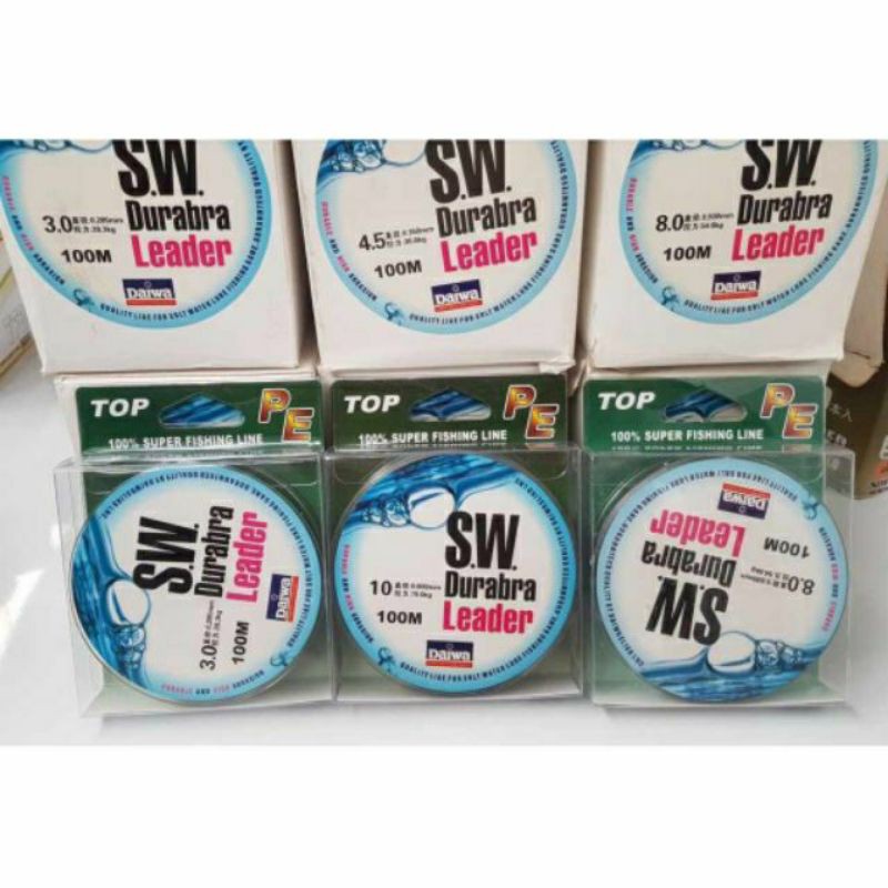 Dây dù câu cá siêu bền Daiwa Durabra Leader SW 100m đủ size