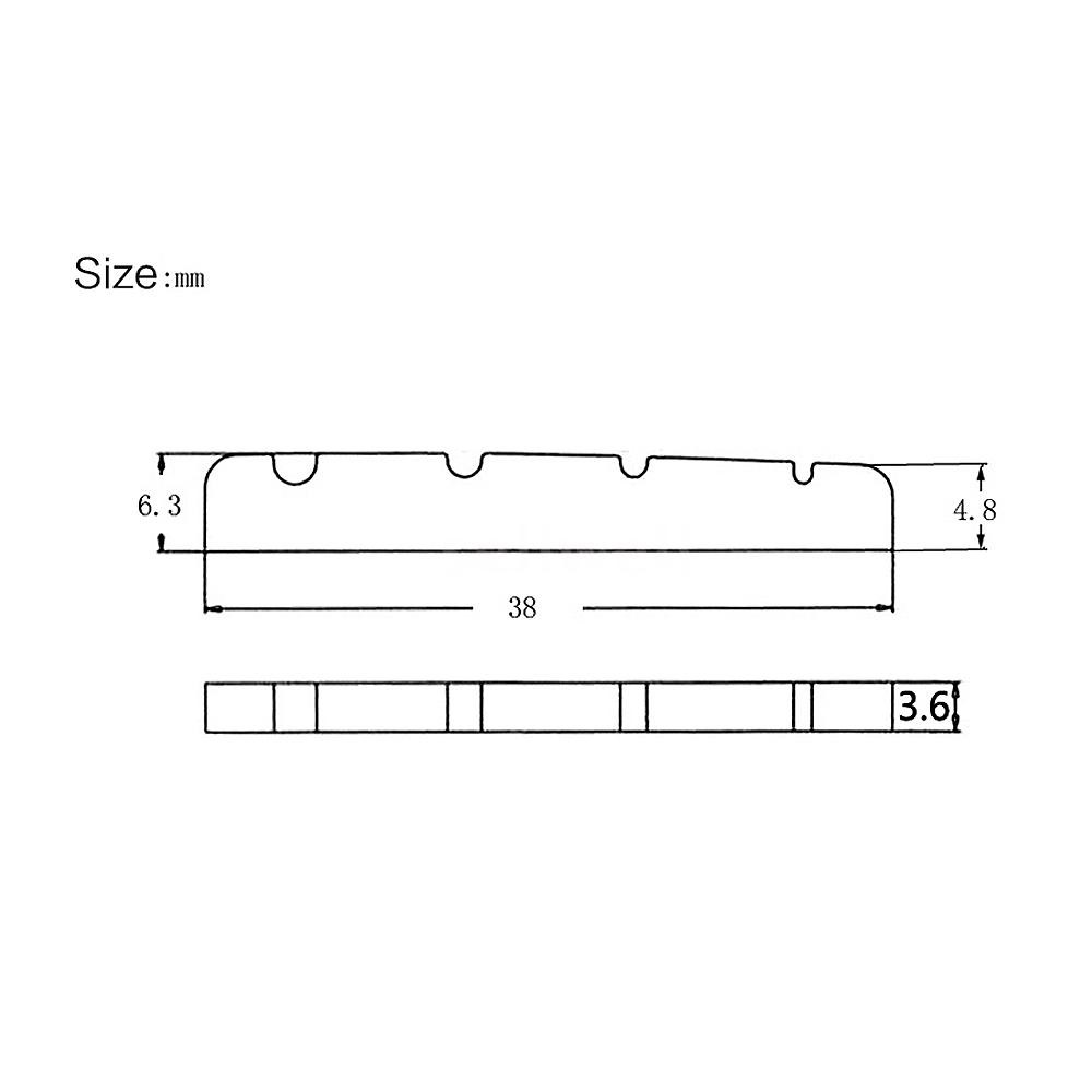 Lược đàn guitar bass điện 38*3.6*6.3-4.8mm4 chuyên dụng