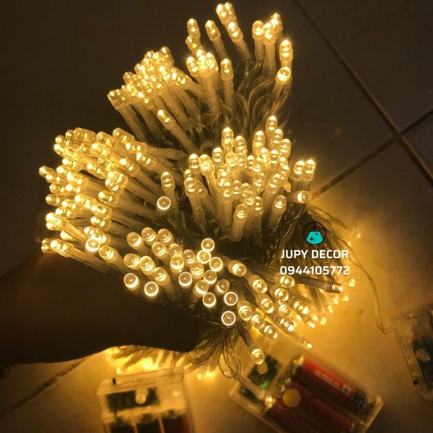 Dây đèn LED bóng đầu đũa dùng pin /cắm điện /USB Đèn Treo Hình decor phòng ngủ cực lung linh ấm áp - Jupy Decor