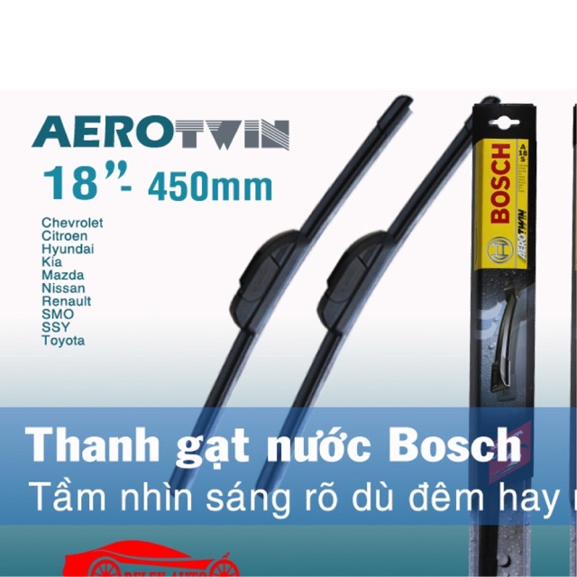 bộ 2 chổi gạt mưa ô tô bosch  xe kia Morning 2006-2018