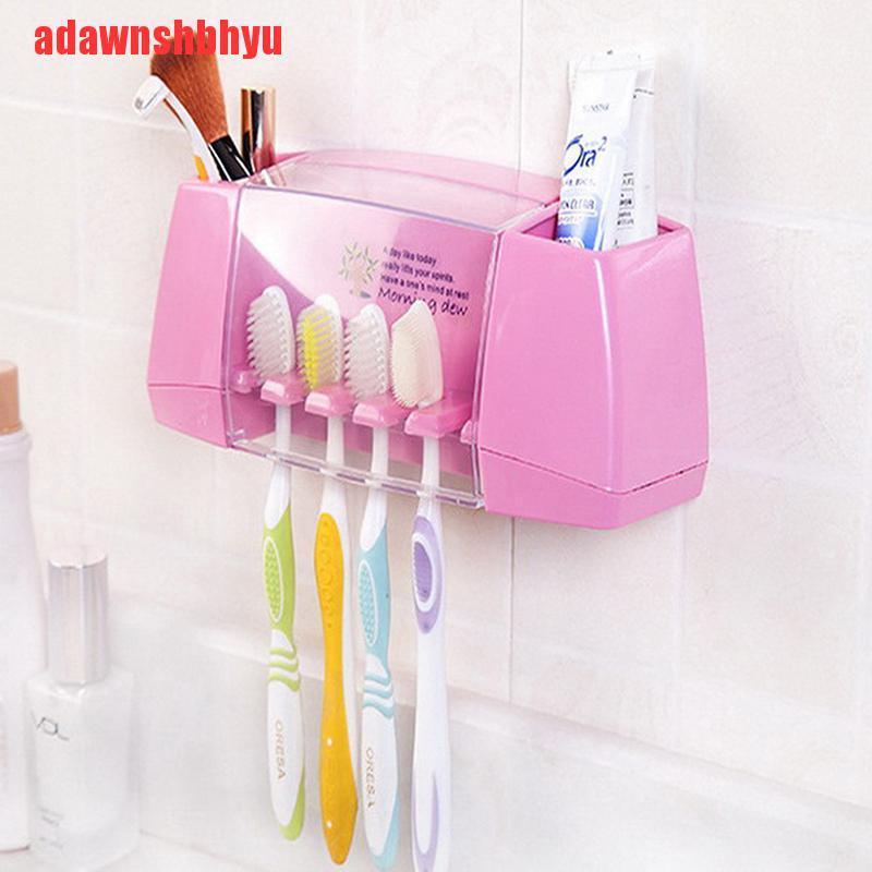 [adawnshbhyu]Multifunctional toothbrush holder storage box bathroom accessories suction hooks