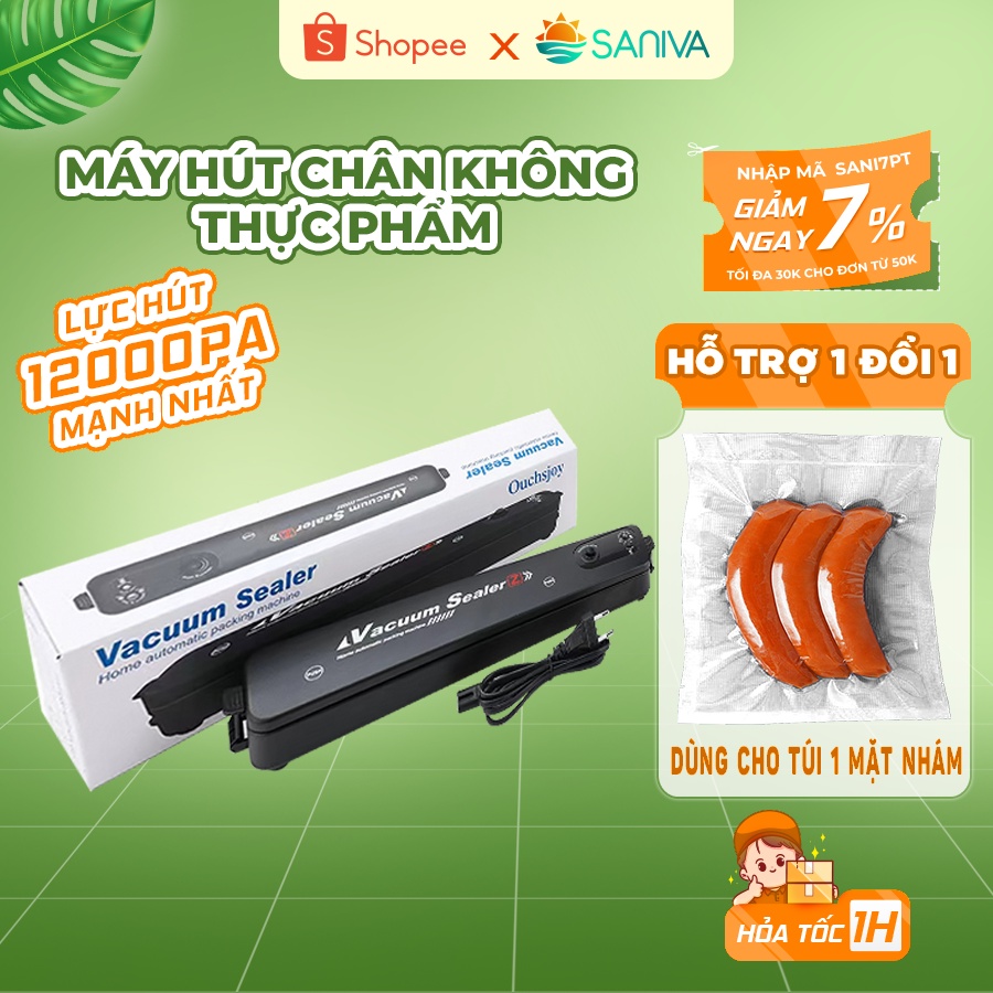 Máy Hút Chân Không Thực Phẩm Mini Vacuum Sealer Tự Hàn Miệng Túi Giúp Bảo Quản Thực Phẩm Lâu Hơn