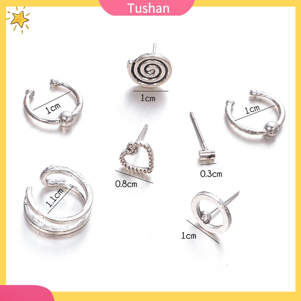 Set 7 khuyên tai phong cách Bohemian cổ điển dành cho nữ