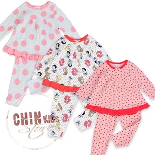Bộ dài tay bé gái đẹp cotton mỏng mềm co giãn tốt vnxk pijama bộ đồ mặc nhà quần áo em bé 1 2 3 4 5 6 tuổi