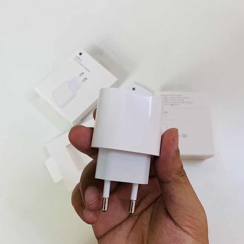 Bộ sạc nhanh 20W IPhone 12 chân tròn EU Nguyên Seal Full box BH 12T