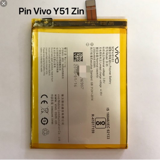 Pin Vivo Y51 dung lượng 2350mAh - Hàng nhập Khẩu