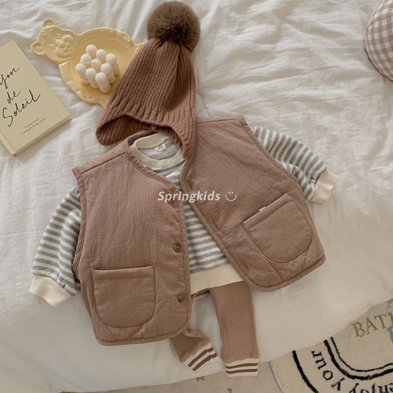 Áo Sweater kẻ sọc dáng rộng thời trang dành cho bé gái