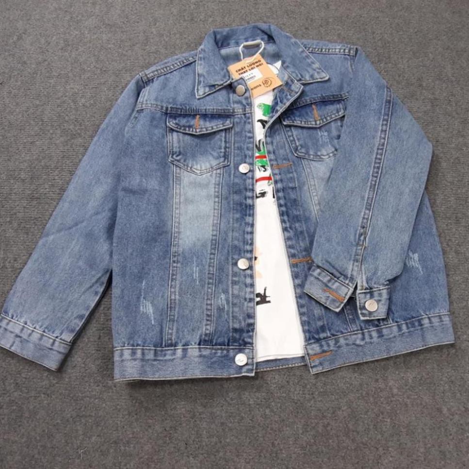 Áo bò, áo jeans cao cấp bé trai 100% cotton cao cấp - HPjeans, bé gái giá dáng UNISEX [ABA23]
