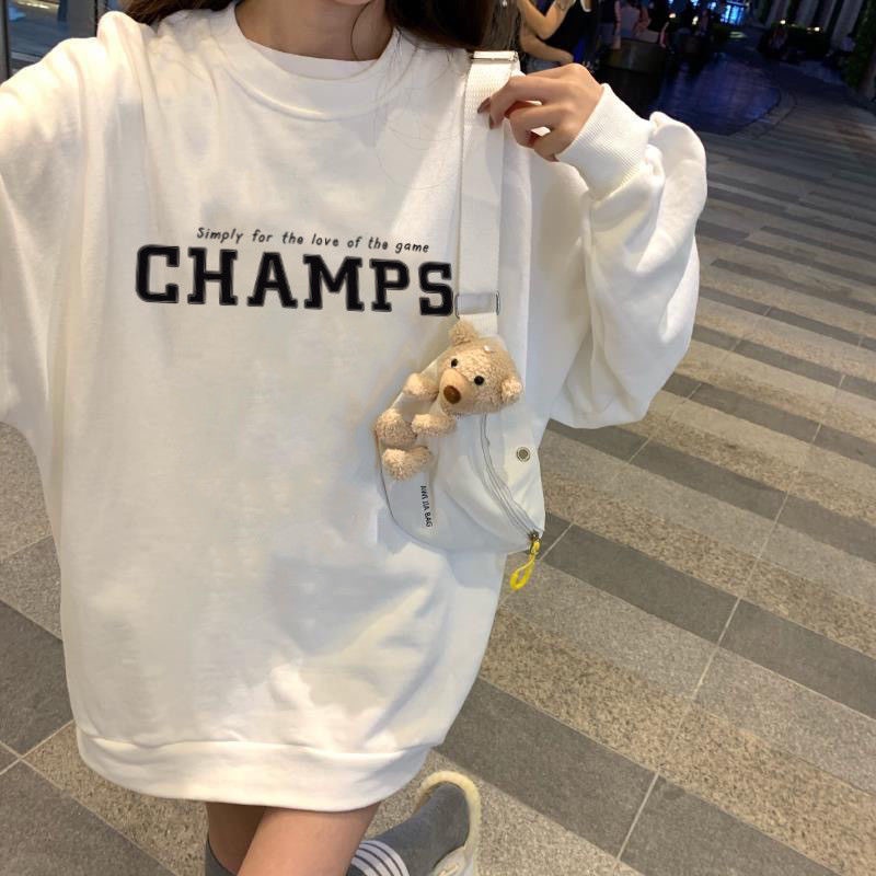 Áo sweater nỉ bông unisex CHAMPE H18