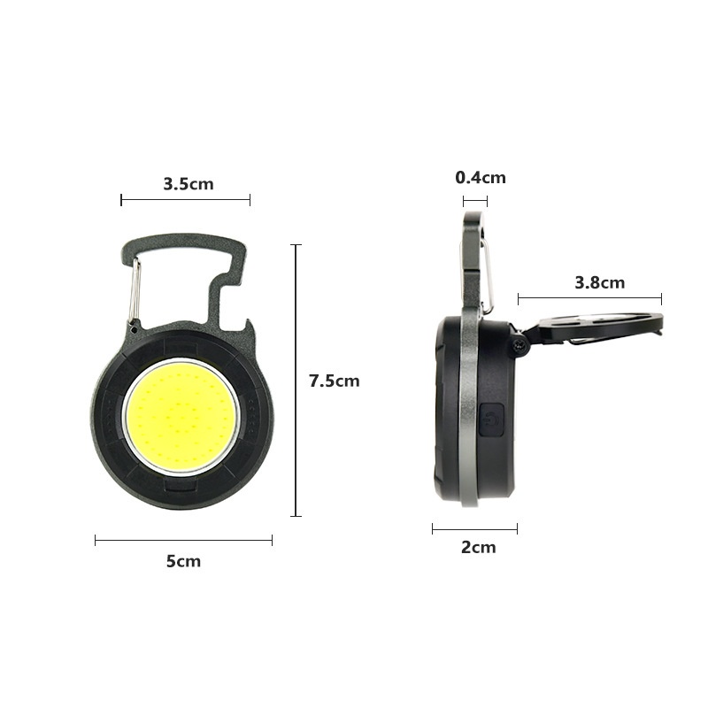 Móc Khóa Đèn Led Cob Mini Đa Ứng Dụng