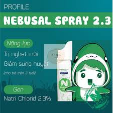 Dung dịch xịt mũi ưu trương Nebusal 2.3% chai 50ml giảm nghẹt mũi,sung huyết mũi cho người lớn và trẻ trên 3 tuổi