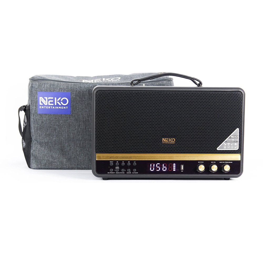 Loa Bluetooth Karaoke Neko NK06 - 2 Micro, Tặng Kèm Túi Đựng, Công Suất 100W, Bass 50W, Dung Lượng Pin 5000mAh