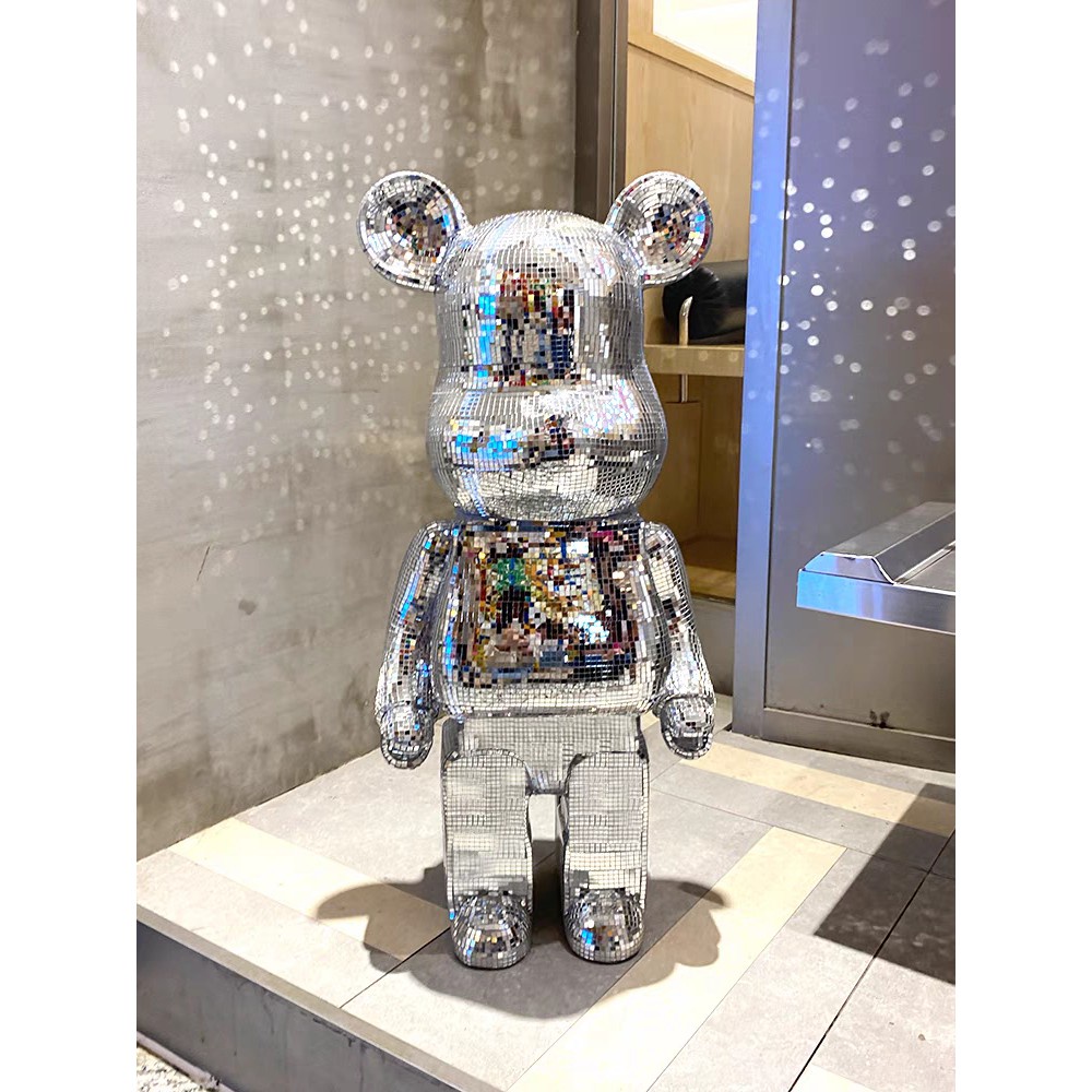 Tượng gấu Bearbriick CAO CẤP - Gấu trái tim lấp lánh nhiều màu sáng tạo trang trí phòng khách, sưu tầm, quà tặng 20/10