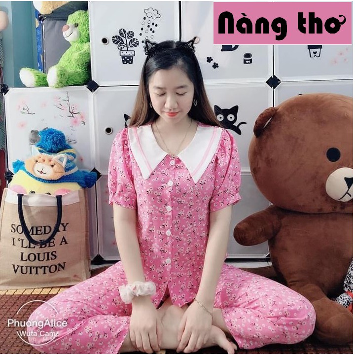 Đồ bộ nữ quần lửng tay dài vải kate lụa mềm mịn NHIỀU MẪU freesize - Nàng Thơ's Shop