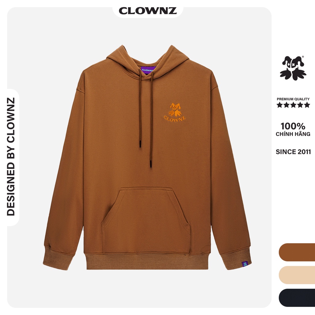 Áo khoác hoodie trơn local brand Clownz Basic V1 nỉ bông unisex nam nữ form rộng có mũ