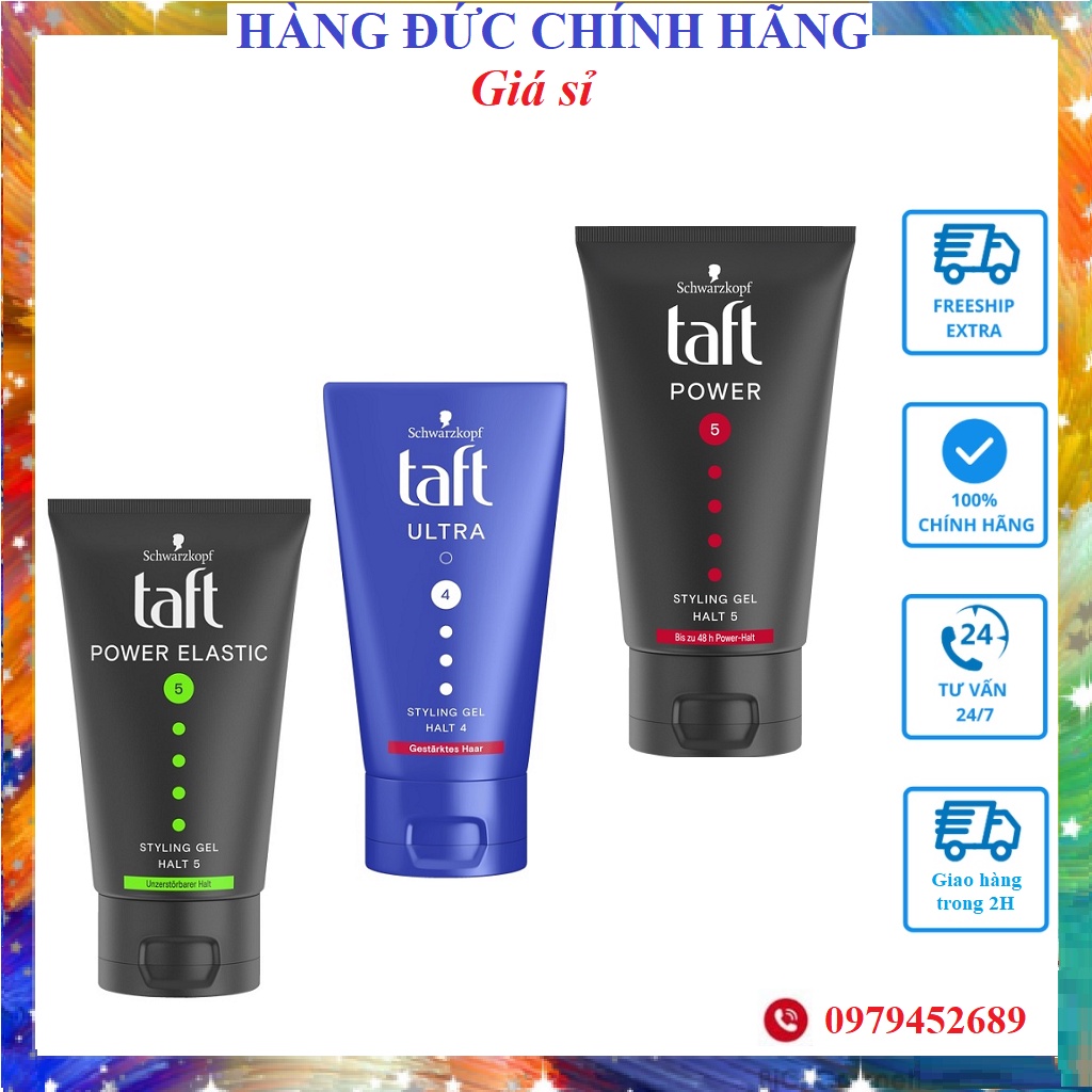 [Nhập Khẩu 100%] Gel vuốt tóc Taft Schwarzkopf 150ml Đức