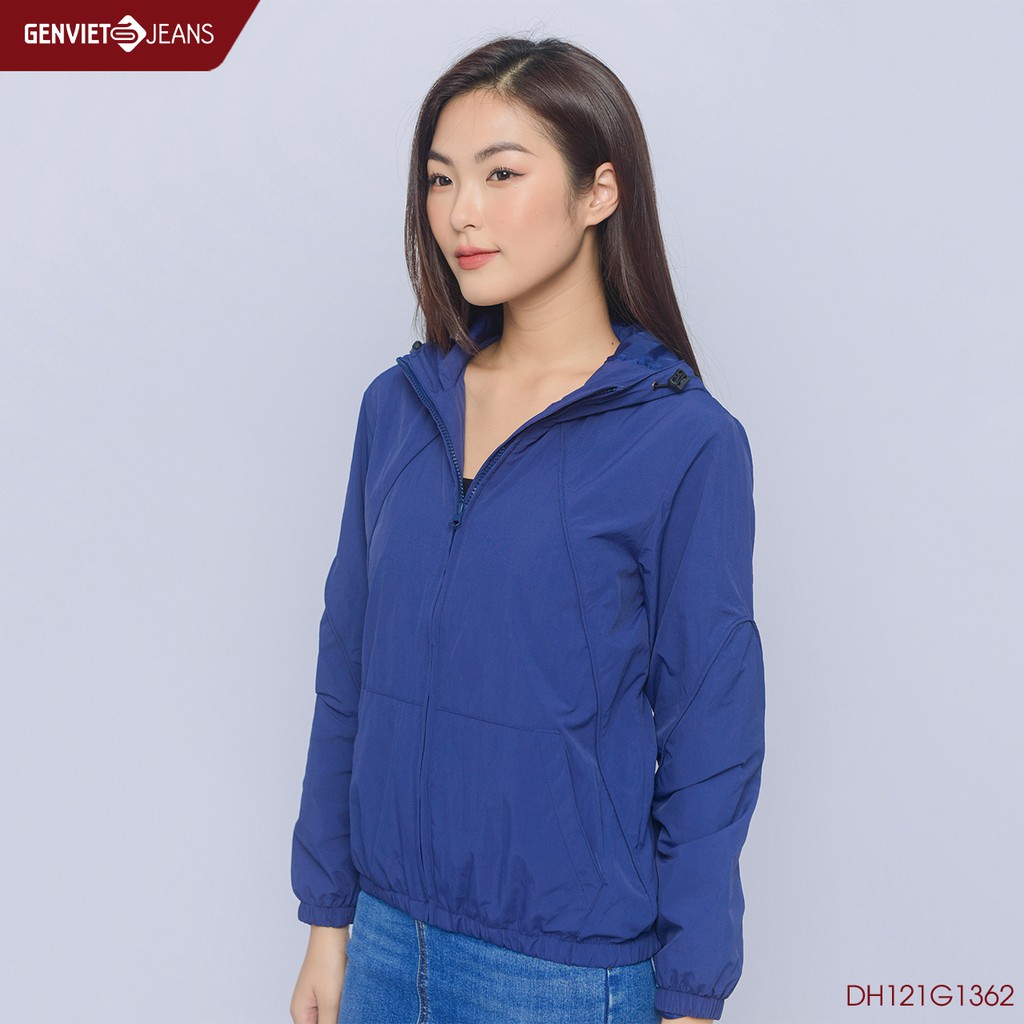 Áo khoác gió dài tay 2 lớp DH121G1362 GENVIET JEANS