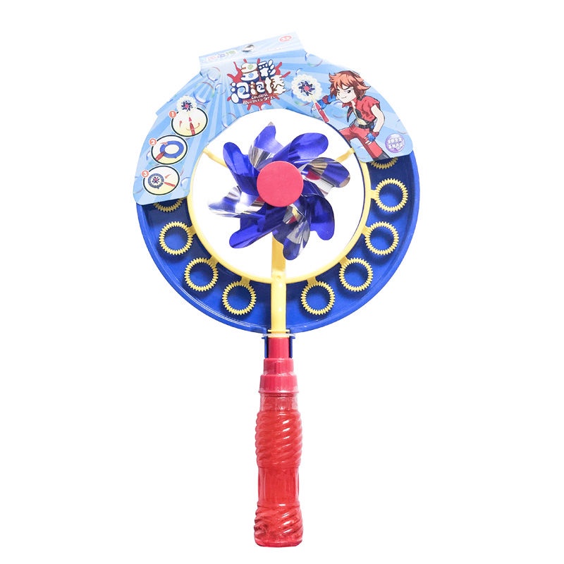 Đồ chơi thổi bong bóng hình cối xay gió kèm ống thổi cho bé