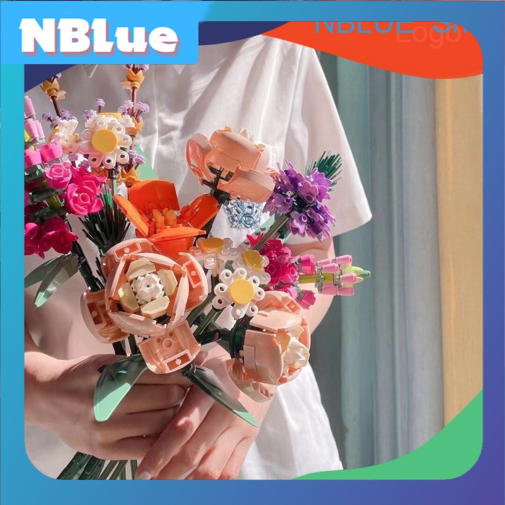 Mô hình lắp ghép Lego Bó Hoa 10280 Đồ Chơi Xếp Hình Hoa Flower Bouquet Quà tặng sinh nhật trang trí cho bạn gái