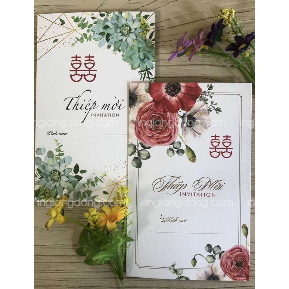 Thiệp cưới phong cách hiện đại