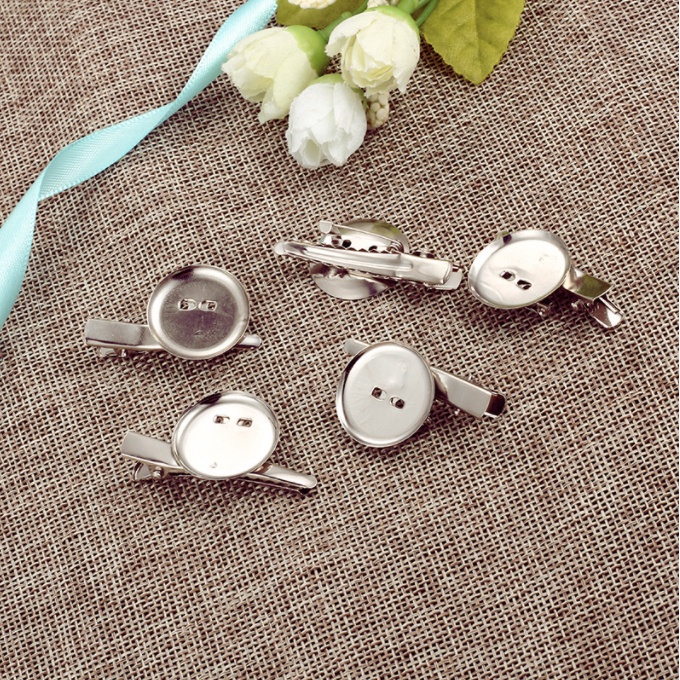 Gói 10 phôi ghim đĩa, trâm cài (chưa gắn trang trí) cho các bạn chế huy hiệu, cài áo brooch, kẹp tóc, DIY