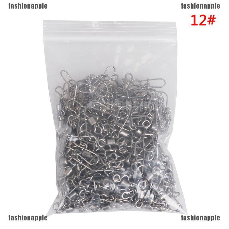 ❀❀ Fad Set 200 Móc Nối Mồi Câu Cá Xoay Được Bằng Thép Không Gỉ