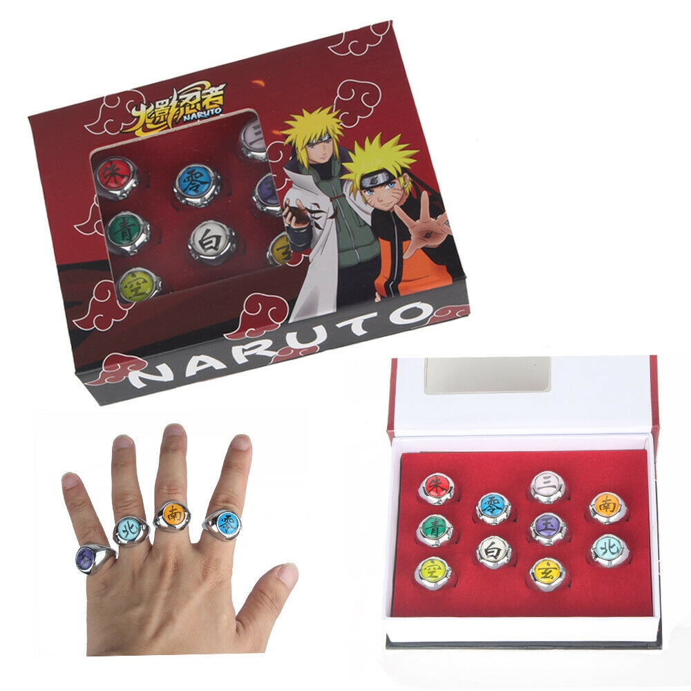 Bộ 10 Nhẫn Phong Cách Ninja Naruto Độc Đáo