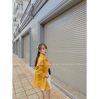 MIE MIN Sơ Mi Oversize Linen Tưng (Hình ảnh tự chụp của shop)