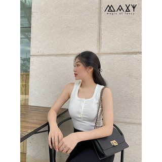 Áo - BUTTON SLEEVE TEE - Áo 3 lỗ có nút