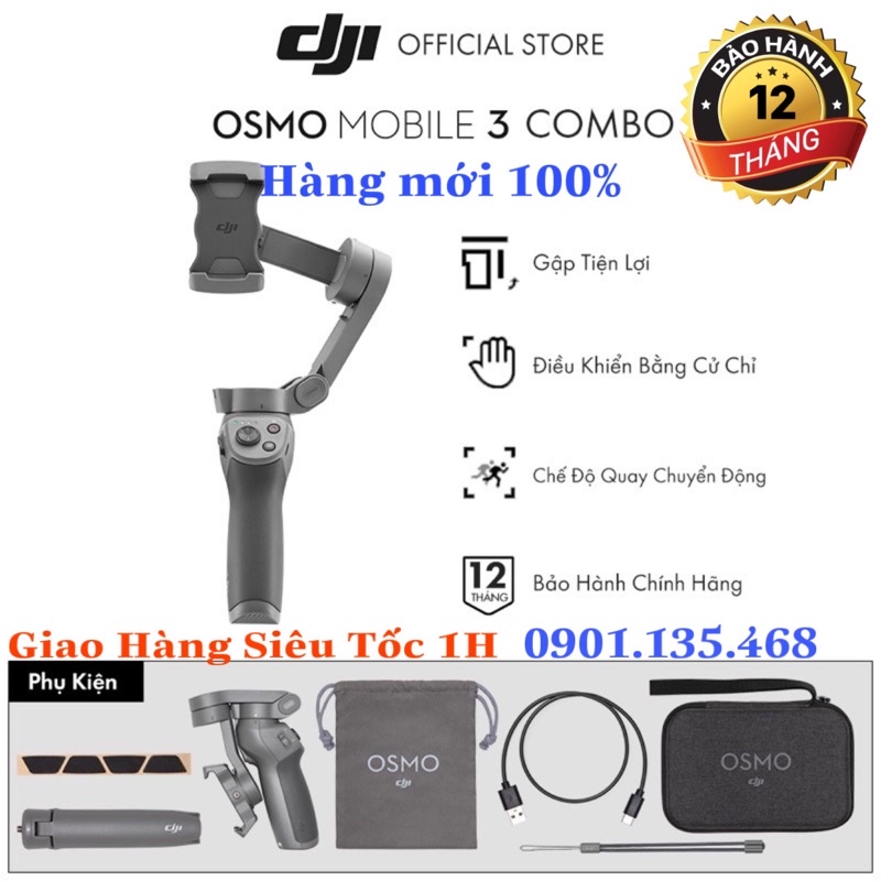 DJI Osmo Mobile 3 tay cầm gimbal chống rung điện thoại - Cam Kết Chính Hãng