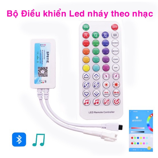 SP611e - Bộ điều khiển led argb ws2812b ws2811 qua App nháy theo nhạc full màu