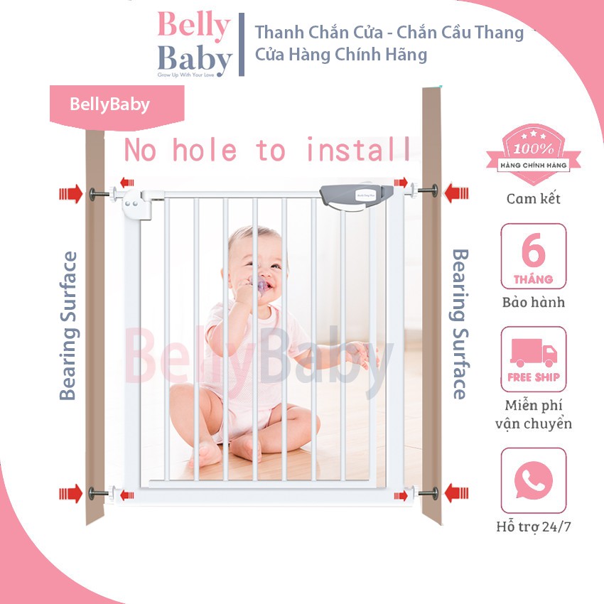 Thanh Chắn Cửa - Thanh Chắn Cầu Thang BellyBaby Bảo Vệ An Toàn Cho Trẻ Nhỏ  - BellyBaby