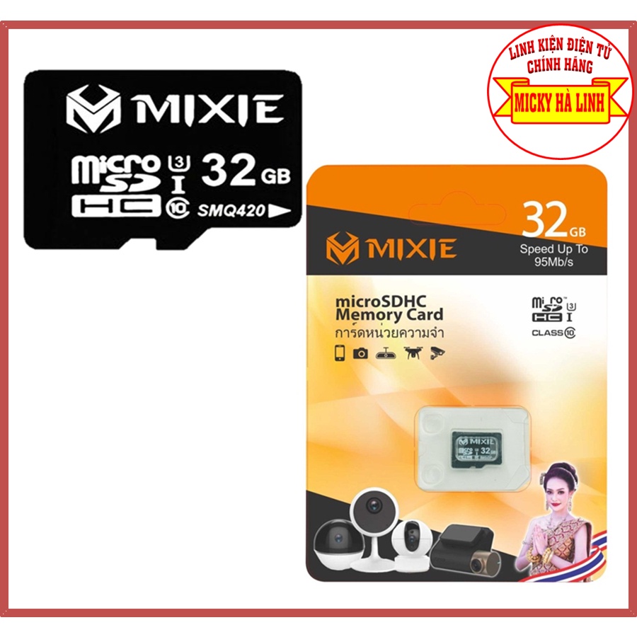 Thẻ nhớ 32GB 64GB MIXIE Chính Hãng - Bảo hành 5 năm - Xài cho Điện thoại, Máy tính, Camera IP....