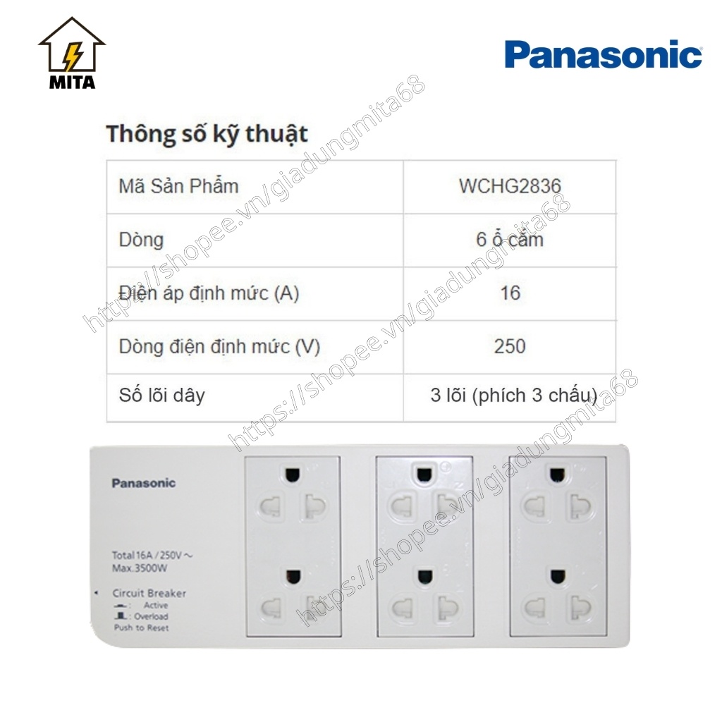 Ổ cắm điện Panasonic - Ổ cắm dài Panasonic - MITA