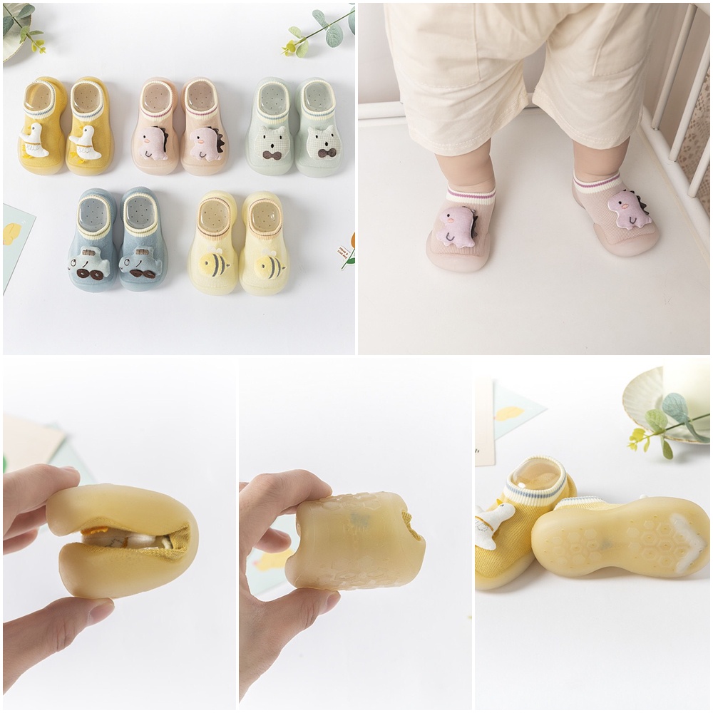 Giày bún len tập đi chống trơn trượt cho bé