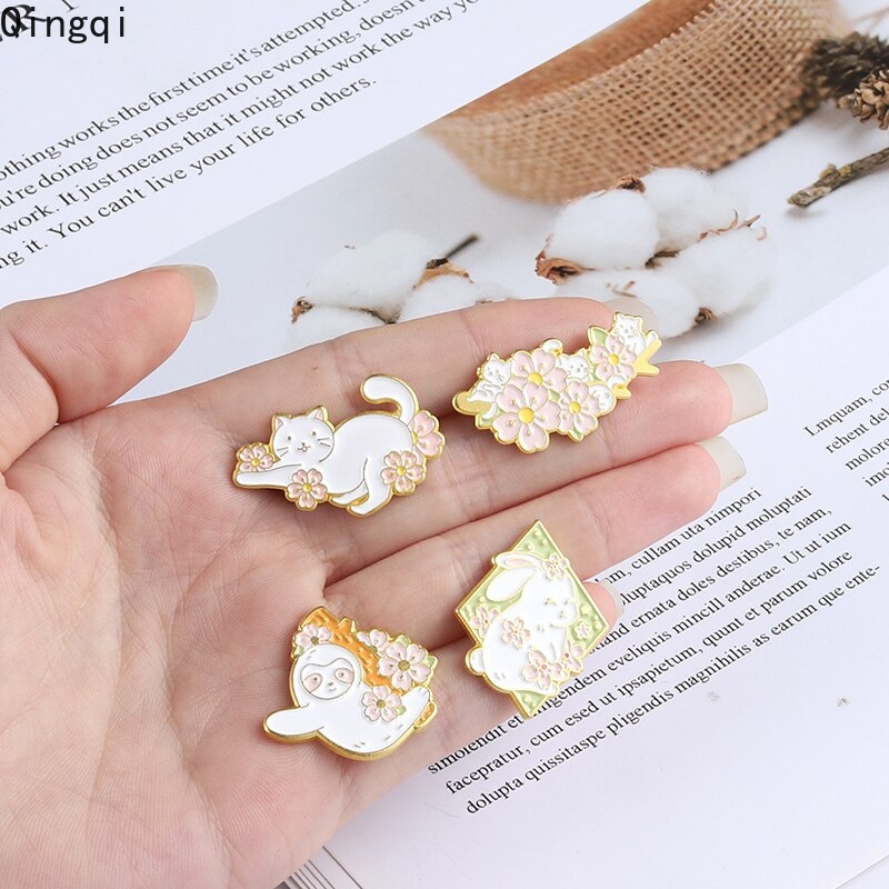 Ghim cài áo Miss Zoe hình động vật và hoa dễ thương cho nữ