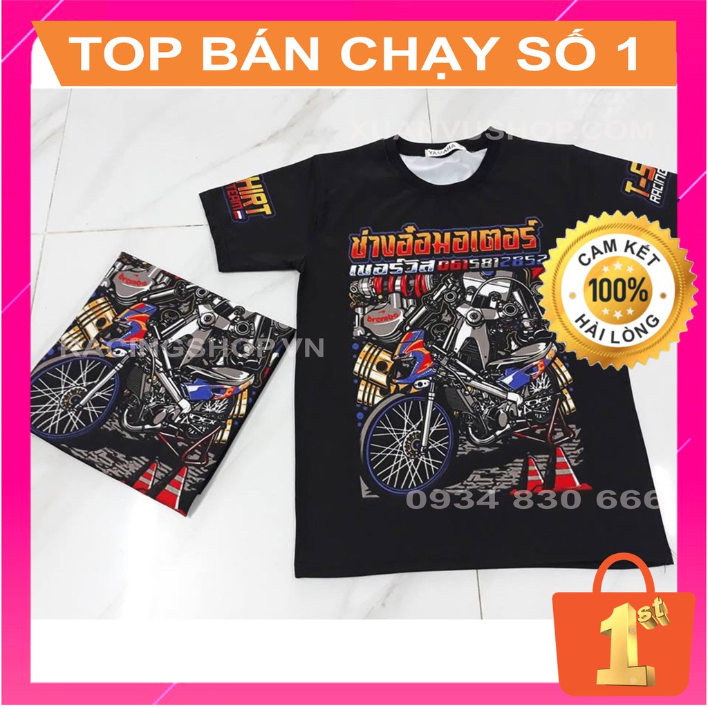 [ T-Shirt Racing Team ] Áo Thun Xe Đua Cực Thoáng Mát - BẢO HÀNH Vĩnh Viễn