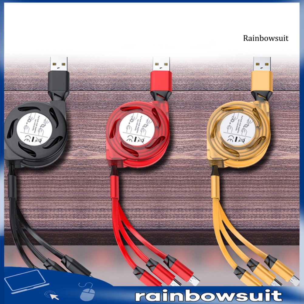 Dây Cáp Sạc RB Mini 3 Trong 1 Cho iPhone Type-C Android Micro USB