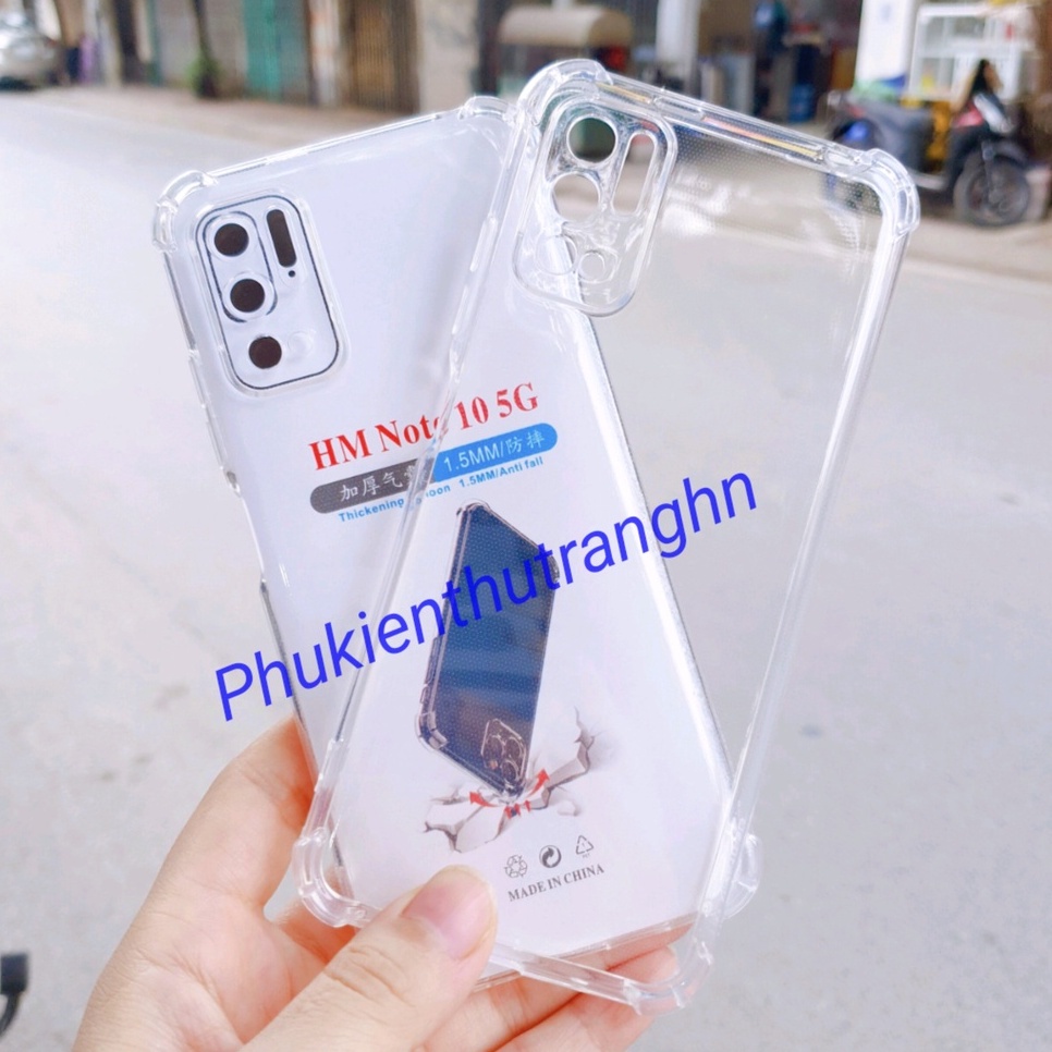 Combo Xiaomi Redmi Note 10 5G kính cường lực full màn + Ốp dẻo chống sốc có gờ bảo vệ camera