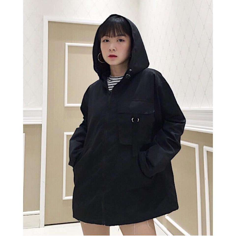 Áo Dù Túi Hộp TRÙM MẶT Ulzzang Unisex 1hitshop | BigBuy360 - bigbuy360.vn